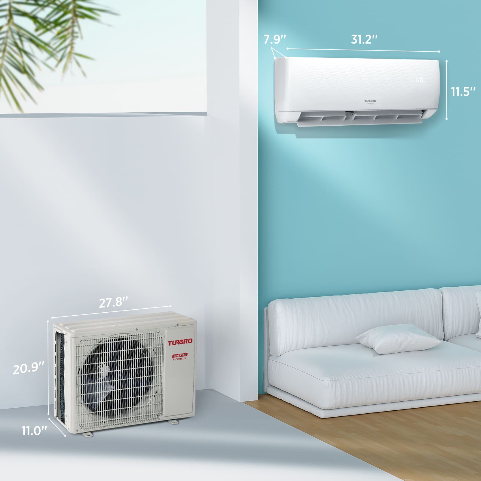 Finnmark Single Zone Mini Split Air Conditioner – R32 (Open Box)